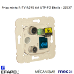 Mécanisme prise R TV RJ45 6A FO étoile mec 21537