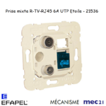 Mécanisme prise R TV RJ45 6A étoile mec 21536