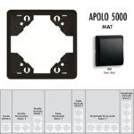 Plaque simple ou multiple Apolo 5000 TPM Noir MAT