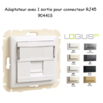 Adaptateur avec 1 module 12 sortie pour connecteur RJ45 Logus 90441S