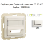 Enjoliveur pour Coupleur de connecteurs FO Logus 90448SBR Blanc