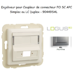Enjoliveur pour Coupleur de connecteurs FO SC APC Simplex ou LC Duplex Logus 90449SAl Alumine