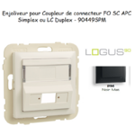 Enjoliveur pour Coupleur de connecteurs FO SC APC Simplex ou LC Duplex Logus 90449SPM Noir MAT