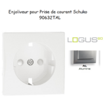 Doigt pour prise de courant schuko LOGUS 90632TAL ALumine