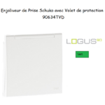 Enjoliveur pour Prise de courant schuko avec volet de protection Logus 90634TVD Vert