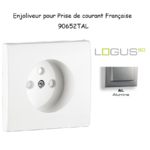 Doigt pour prise de courant française LOGUS 90652TAL Alumine