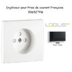 Doigt pour prise de courant française LOGUS 90652TPM Noir MAT