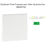 Enjoliveur pour Prise de courant française avec volet de protection Logus 90654TVD Vert