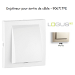 Enjoliveur rosette sortie de câble LOGUS 90671TPE Perle