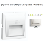Enjoliveur pour double chargeur usb LOGUS 90673TGE Glace