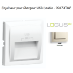 Enjoliveur pour double chargeur usb LOGUS 90673TMF Ivoire