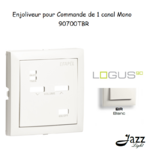 Enjoliveur pour Commande de 1 canal monoo logus90 90700TBR Blanc