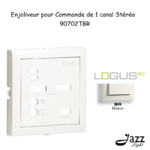 Enjoliveur pour Commande de 1 canal stéréo logus90 90702TBR Blanc