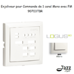 Enjoliveur pour commande de 1 canal MONO avec FM logus90 90703TBR Blanc