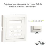 Enjoliveur pour commande de 1 canal stéréo avec FM et Réveil logus90 90709TBR Blanc