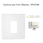 Enjoliveur pour prise de téléphone Logus 90712TBR Blanc