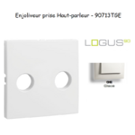 Enjoliveur pour prise de haut parleur avec terminaux à vis Logus 90713TGE Glace