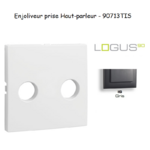 Enjoliveur pour prise de haut parleur avec terminaux à vis Logus 90713TIS Gris