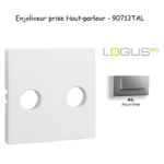 Enjoliveur pour prise de haut parleur avec terminaux à vis Logus 90713TAL Alumine