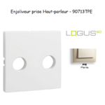 Enjoliveur pour prise de haut parleur avec terminaux à vis Logus 90713TPE Perle