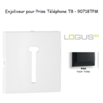 Enjoliveur pour prise de téléphone Française T8 Logus 90718TPM Noir MAT