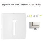 Enjoliveur pour prise de téléphone Française T8 Logus 90718TGE Glace