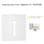 Enjoliveur pour prise de téléphone Française T8 Logus 90718TBR Blanc