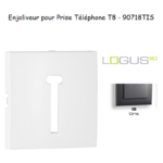 Enjoliveur pour prise de téléphone Française T8 Logus 90718TIS Gris