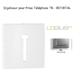 Enjoliveur pour prise de téléphone Française T8 Logus 90718TAL Alumine