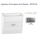 Enjoliveur pour interrupteur card-system LOGUS 90731TAL Alumine