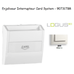 Enjoliveur pour interrupteur card-system LOGUS 90731TBR Blanc