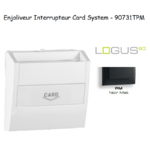 Enjoliveur pour interrupteur card-system LOGUS 90731TPM Noir MAT