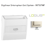 Enjoliveur pour interrupteur card-system LOGUS 90731TMF Ivoire