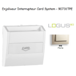 Enjoliveur pour interrupteur card-system LOGUS 90731TPE Perle