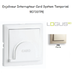 Enjoliveur pour interrupteur Card System Logus 90 90733TPE Perle