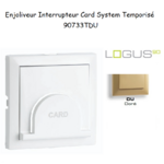 Enjoliveur pour interrupteur Card System Logus 90 90733TDU Doré