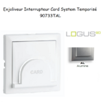 Enjoliveur pour interrupteur Card System Logus 90 90733TAL Alumine