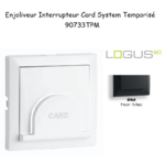 Enjoliveur pour interrupteur Card System Logus 90 90733TPM Noir MAT