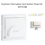 Enjoliveur pour interrupteur Card System Logus 90 90733TBR Blanc