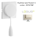 Enjoliveur pour poussoir à cordon LOGUS 90741TMF Ivoire