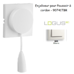 Enjoliveur pour poussoir à cordon LOGUS 90741TBR Blanc