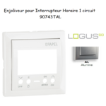 Enjoliveur pour interrupteur horaire 1 circuit LOGUS 90743TAL Alumine