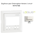 Enjoliveur pour interrupteur horaire 1 circuit LOGUS 90743TBR Blanc
