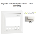 Enjoliveur pour interrupteur horaire 1 circuit LOGUS 90743TGE Glace