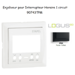 Enjoliveur pour interrupteur horaire 1 circuit LOGUS 90743TPM Noir MAT