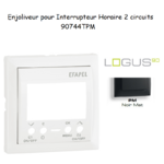 Enjoliveur pour interrupteur horaire 2 circuits LOGUS 90744TPM Noir MAT