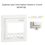 Enjoliveur pour interrupteur horaire 2 circuits LOGUS 90744TGE Glace