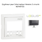 Enjoliveur pour interrupteur horaire 2 circuits LOGUS 90744TIS Gris