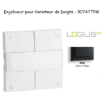 Enjoliveur pour Variateur RLC de doigts Logus 90 90747TPM Noir MAT