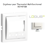 Enjoliveur pour Chonothermostat avec capteur IR Logus 90749 TBR Blanc